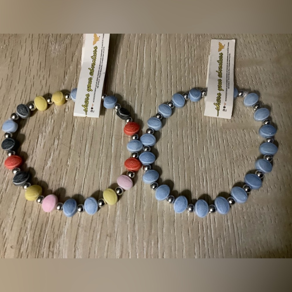 Wonder Woman TRRTLZ Stretch Bracelet Beaded DC Comics NEW WITH TAG